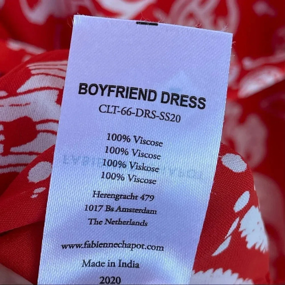 FABIENNE CHAPOT
Red Boyfriend Dress - Crazy Coral - Picture 14 of 16